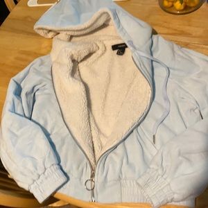 Size Small baby blue jet w/ hood fleece lined full zip
